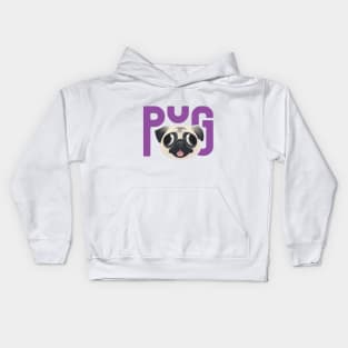 Silly Pug, Dumb but Cute, Pug Life Kids Hoodie